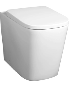 Унитаз приставной напольный Albano BB120CBR сиденье BB120SC с микролифтом, безободковый, глянцевый белый Belbagno