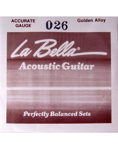 Струны для акустических гитар, металлические GW026 La bella
