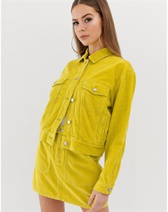 Желтая вельветовая куртка Missguided