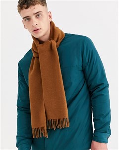 Светло коричневый шерстяной шарф Weekday