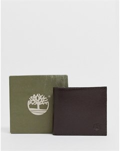 Коричневый кожаный бумажник Timberland