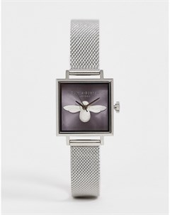 Часы с серебристой и лиловой отделкой Olivia burton