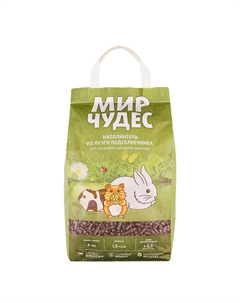 Наполнитель из лузги подсолнечника для грызунов, 3 кг Мир чудес
