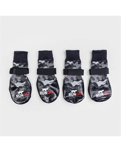 Носки с прорезиненной подошвой для собак, S, серый камуфляж Rungo