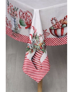 Скатерть хлопковая с принтом Xmas Moments 21maison