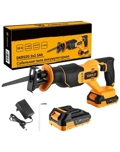 Сабельная пила, аллигатор DKRS20, 20В, 2х2.5Ач (085-1129) Деко