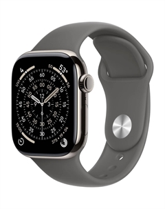Смарт-часы Apple Watch Series 11 Titanium GPS + Cellular 42 мм Natural M/L, спортивный ремешок