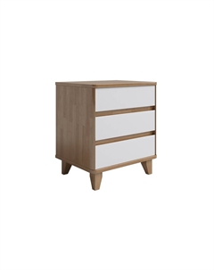 Тумба Wood Home Next (Массив (береза) Антик (береза)/Белая эмаль (береза)) 50x40 Орматек