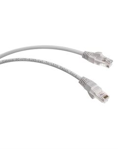 Патч-корд UTP кат.5e, 0.3 м, RJ45-RJ45, серый, CU, LSZH, (PC-UTP-RJ45-Cat.5e-0.3m-LSZH) Cabeus