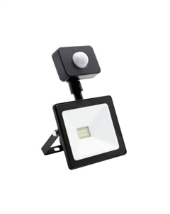Прожектор светодиодный Smartbuy, 10Вт, 800лм, 6500K, IP65, датчик движения, черный (SBL-FLSen-10-65K)