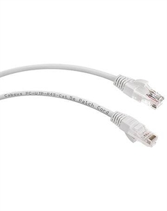 Патч-корд UTP кат.5e, 0.15 м, RJ45-RJ45, белый, CU, (PC-UTP-RJ45-Cat.5e-0.15m-WH) Cabeus