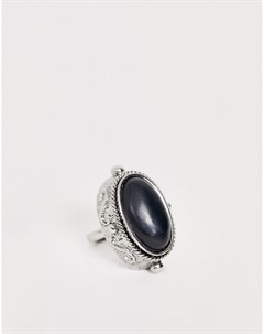 Кольцо с черным камнем Sacred hawk