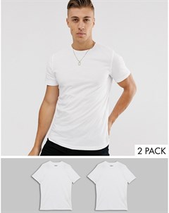 2 белые футболки из органического хлопка Produkt