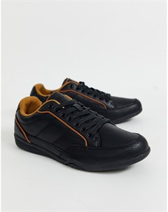 Черные кроссовки из искусственной кожи Burton menswear