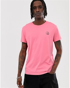 Розовая футболка с логотипом Cheap monday