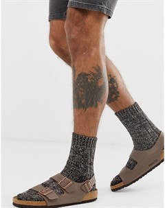 Коричневые меланжевые носки с высоким содержанием хлопка Birkenstock