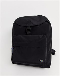 Черный рюкзак из нейлона с логотипом зеброй Ps paul smith
