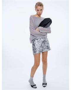 Мини юбка-шорты с пайетками Sela