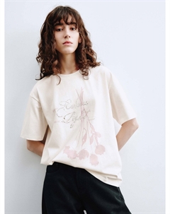 Футболка с принтом и стразами из линейки Young Sela