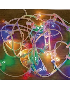 Гирлянда NEON-NIGHT 331-309 LED Galaxy Bulb String 10м, белый каучук, 30 ламп*6 LED МУЛЬТИ, влагостойкая IP65 Neon-night