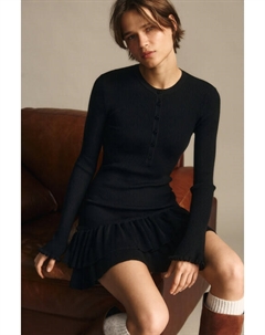 Платье мини вязаное с оборками Befree