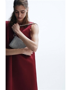 Сумка-клатч из серебристых бусин Befree