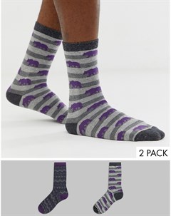 2 пары фиолетовых носков Totes