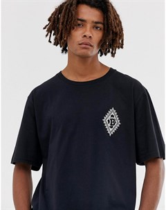 Черная oversize футболка с принтом Brooklyn Supply Co Brooklyn supply co.