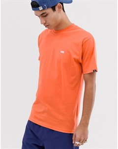 Оранжевая футболка с маленьким логотипом Vans