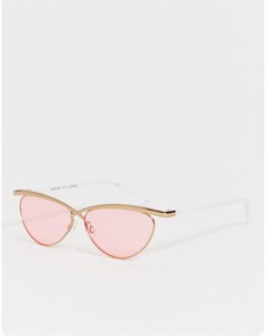 Розовые солнцезащитные очки в круглой оправе teleport ya Le specs