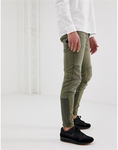 Зеленые узкие джинсы карго Motac 3D G-star