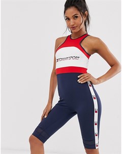 Темно синий комбинезон трико с логотипом Tommy hilfiger sport