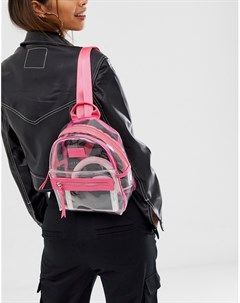 Прозрачный рюкзак с розовой отделкой HXTN Очистить Spiral