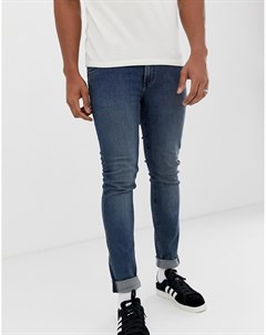 Облегающие джинсы стального синего цвета Cheap monday
