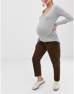 Вельветовые брюки с эластичным поясом под животиком ASOS DESIGN Maternity Asos maternity