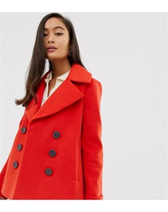Красное двубортное пальто Miss selfridge
