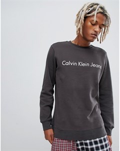 Свитер с круглым вырезом и логотипом Calvin klein jeans