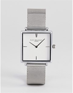 Серебристые часы с сетчатым браслетом EB818 5 Elie beaumont