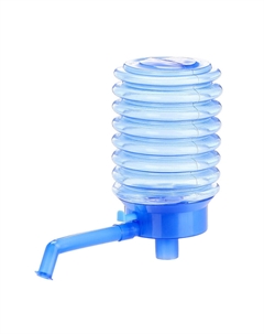 Помпа для воды, механическая, прозрачная, под бутыль от 11 до 19 л, голубая Nobrand