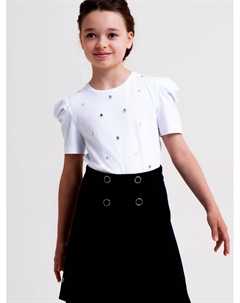 Фуфайка трикотажная для девочек (футболка) School by playtoday