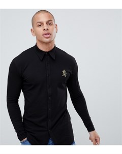 Черная обтягивающая рубашка с длинными рукавами эксклюзивно для ASOS Gym king