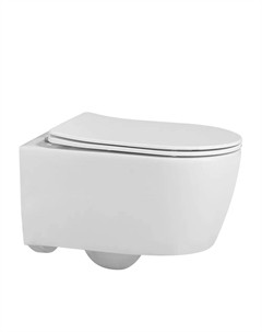 Подвесной унитаз Bequem AC1104 белый, с сиденьем микролифт Abber