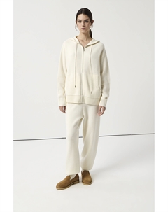 Худи на молнии с кашемиром молочного цвета 2mood