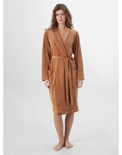 Халат женский коричневый велюровый Mark formelle