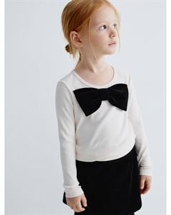 Нарядный лонгслив с бантом для девочек Sela