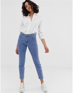 Укороченные узкие джинсы с завышенной талией Edie Dr denim