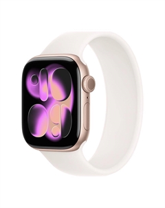 Умные часы Apple Watch Series 11 (GPS), 46 мм, Rose Gold Aluminum Case/Light Blush Solo Loop - Size 10