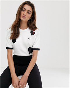 Джемпер с контрастными сердцами x Amy Winehouse Fred perry