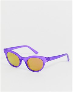 Фиолетовые матовые солнцезащитные очки в круглой оправе Aj morgan