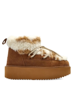 Кроссовки на платформе с шнуровкой, коричневый Inuikii